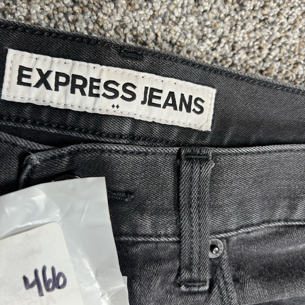 Express Jeans Mens 32x32 Black Rocco Slim‎ Straight Dark Wash Stretch Denim - Picture 12 of 12